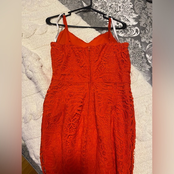 CORAL | women’s lace midi dress size 8 - Picture 3 of 5